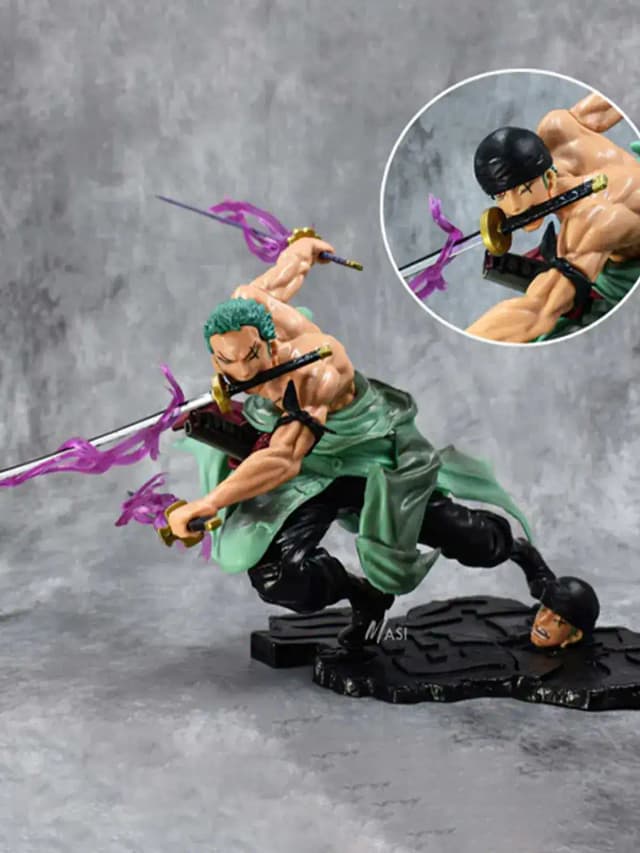 Roronoa Zoro Action Figure With 3 Swords & 2 Heads – One Piece